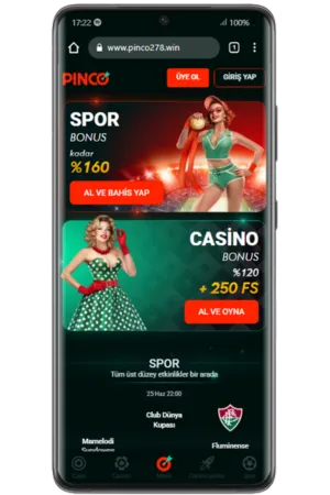 Main screen casino Pinco